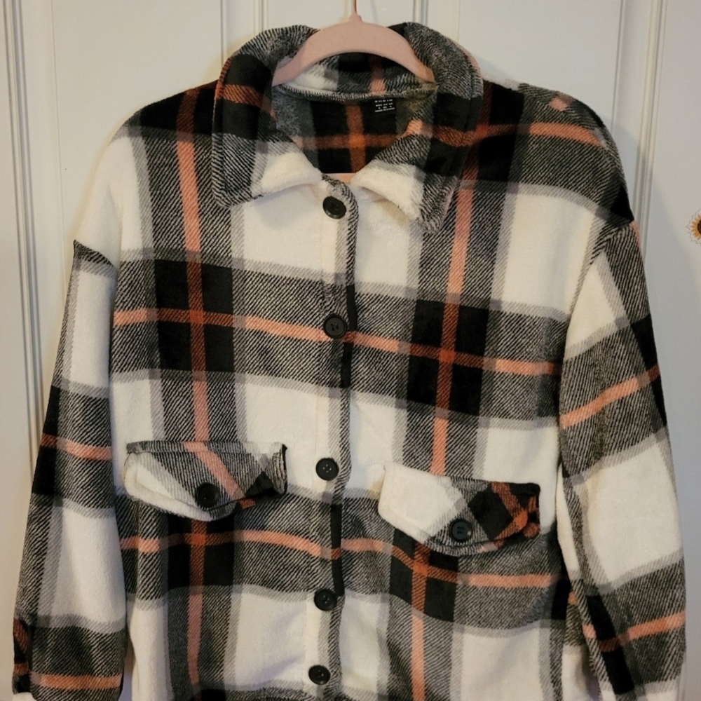 Fleece Shirt Jacket: Size Small